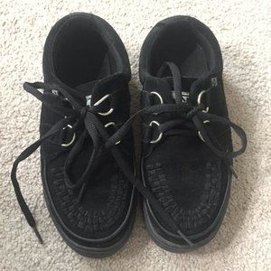 Vintage Tuk low creepers suede black